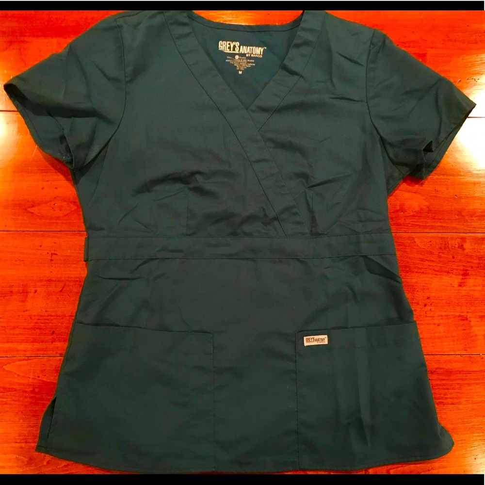 Grey’s anatomy Scrub Top Hunter Green Medium EUC